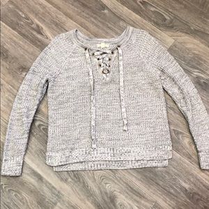Laced grey sweater